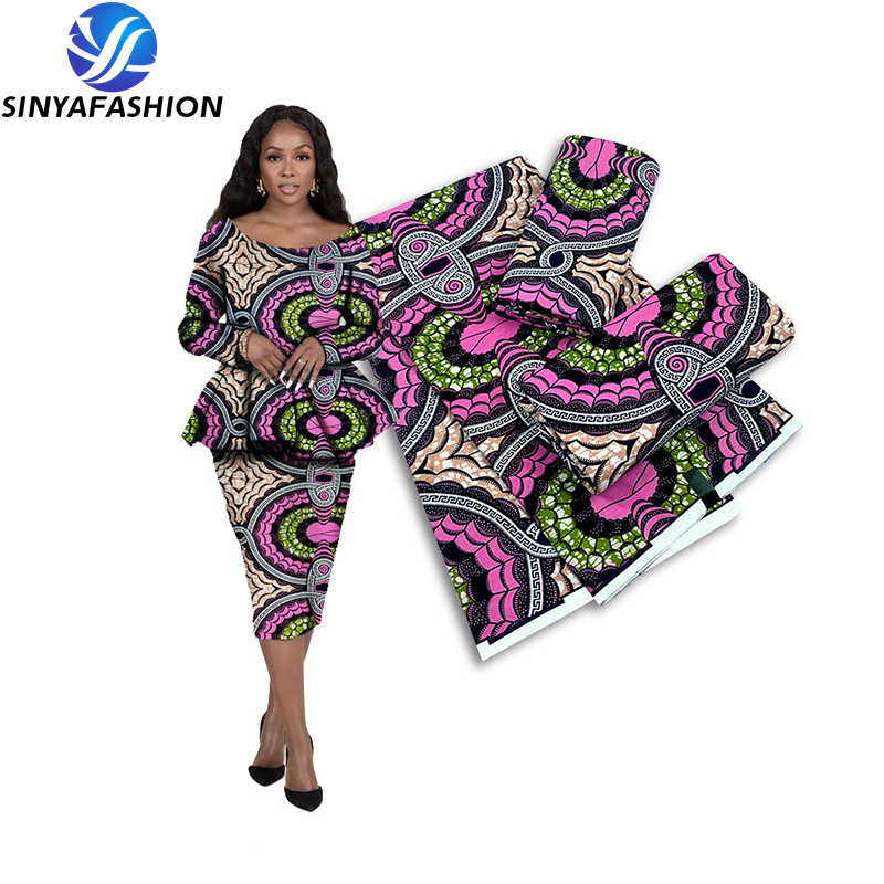 Sinya 2022 Latest African Wax Prints Fabric Wholesale High Quality Super Original Cotton Ankara Wax