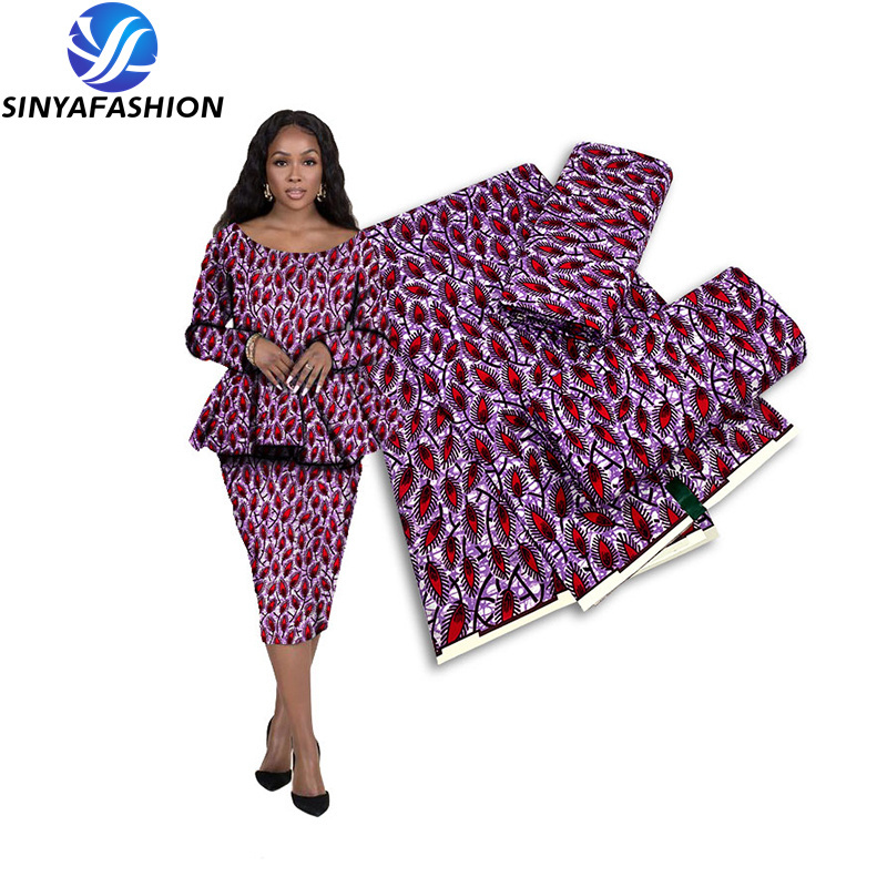 Sinya 2022 Latest African Wax Prints Fabric Wholesale High Quality Super Original Cotton Ankara Wax