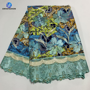 High Quality Ankara African Guipure Lace Fabric Embroidery Cotton Wax Lace Fabrics For Women For Ceremonial Dress