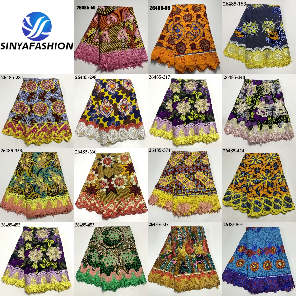 High Quality Ankara African Guipure Lace Fabric Embroidery Cotton Wax Lace Fabrics For Women For Ceremonial Dress