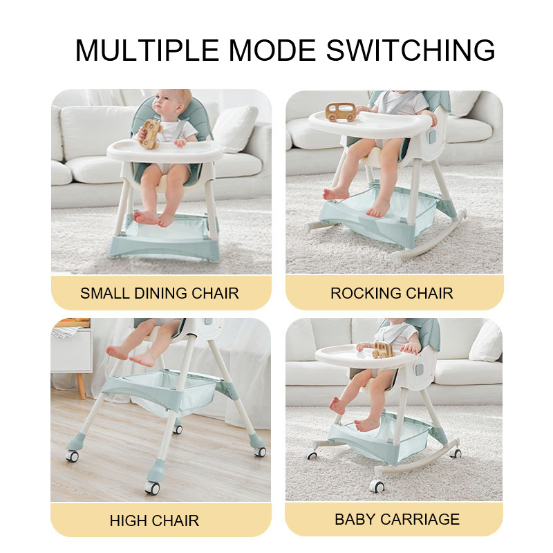 Factory Wholesale Kids Child Folding High Chair Baby Sitting Swing Eating Rocking Dining Feeding Table Chair