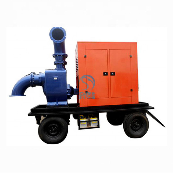 5m suction head from river ZW series mobile self priming deep self priming suction diesel farm irrigation water pump machine