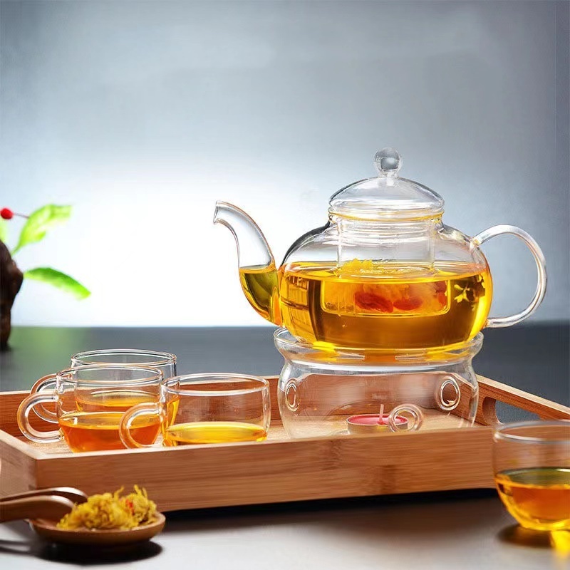 High borosilicate clear glass scented tea maker office magic teapot household kettle