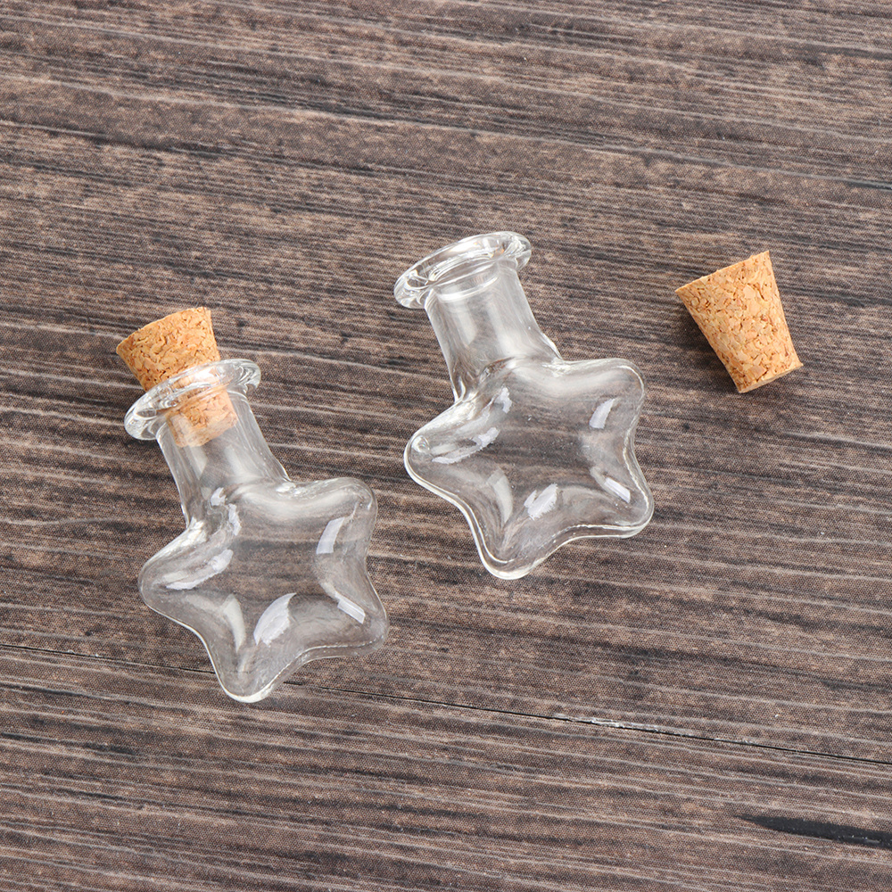 Small Wood Cork Stopper Decorative Wedding Holiday Containers Glass Bottle Glass Mini Jars