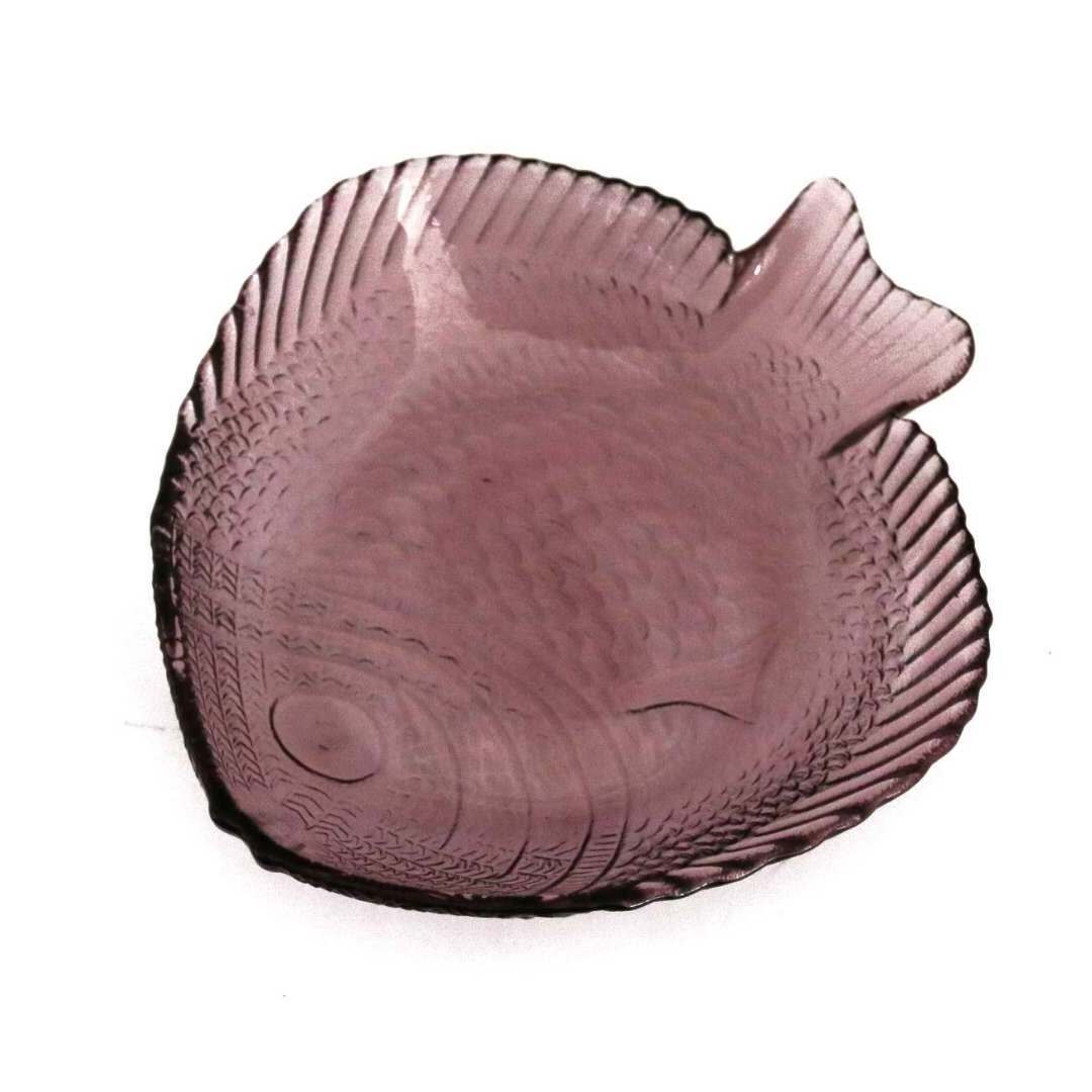 Original Wholesale New Design Colorful Fish Shell Shape Glass Bowl Clear Glass Plate