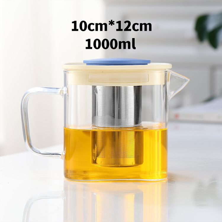 New simple high borosilicate teapot heat-resistant cold water kettle glass tea set large capacity glass coffee pot