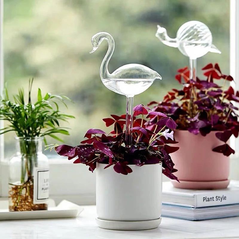 Automatic Watering Globe Plant Flower Water Bulbs Animal Shape Glass Home Decor Garden Watering System Self Watering Device