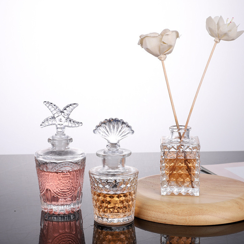 Fire Free Aromatherapy Bottle DIY Rattan Dried Flower Diffuser Container Perfume Glass Bottle