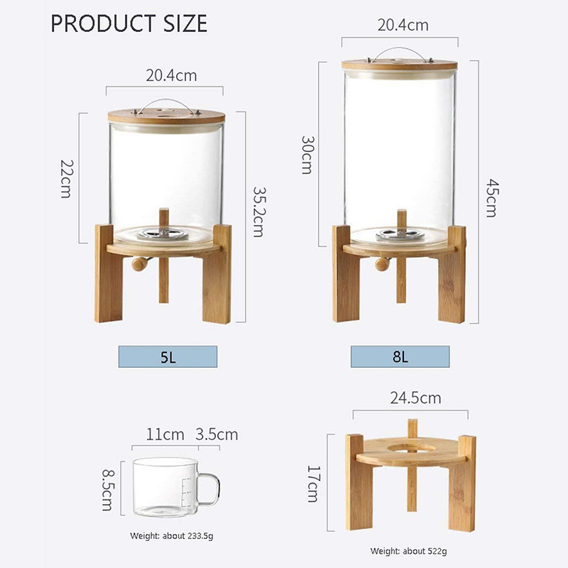 New Product ideas 2023 Kitchen Cereal Dry Food Storage Containers with Measuring Cup Glass Rice Dispenser