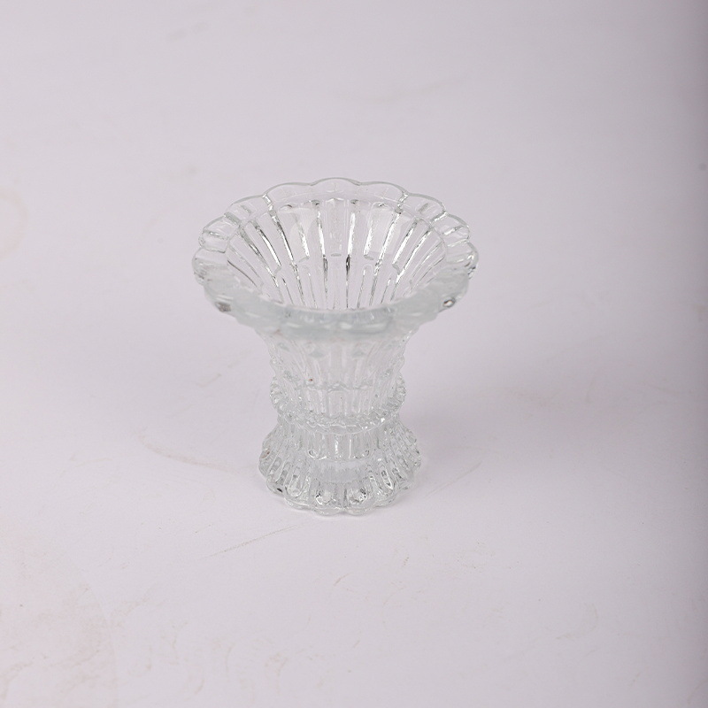 Factory Candlestick Holder Religious Activities Candle Stand Decorative Small Glass Vase Wedding Candle Holders