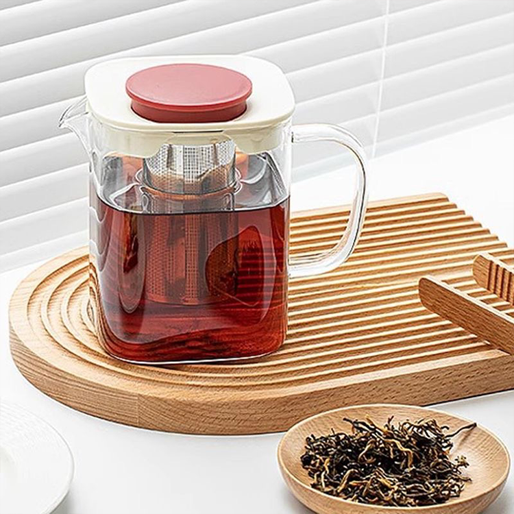 New simple high borosilicate teapot heat-resistant cold water kettle glass tea set large capacity glass coffee pot