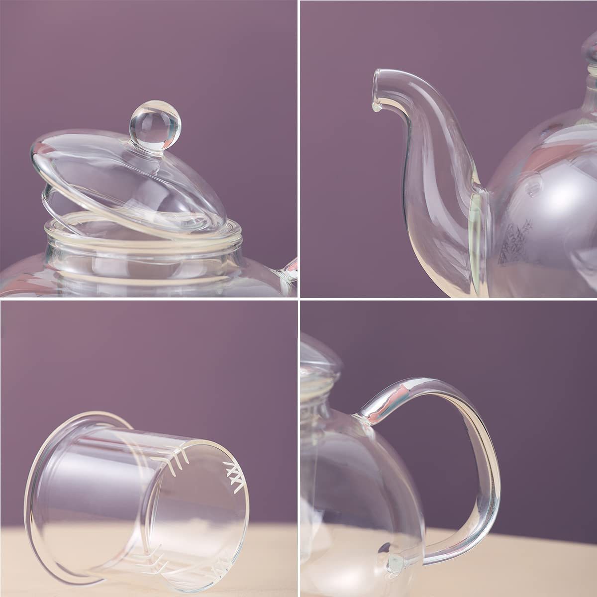 High borosilicate clear glass scented tea maker office magic teapot household kettle