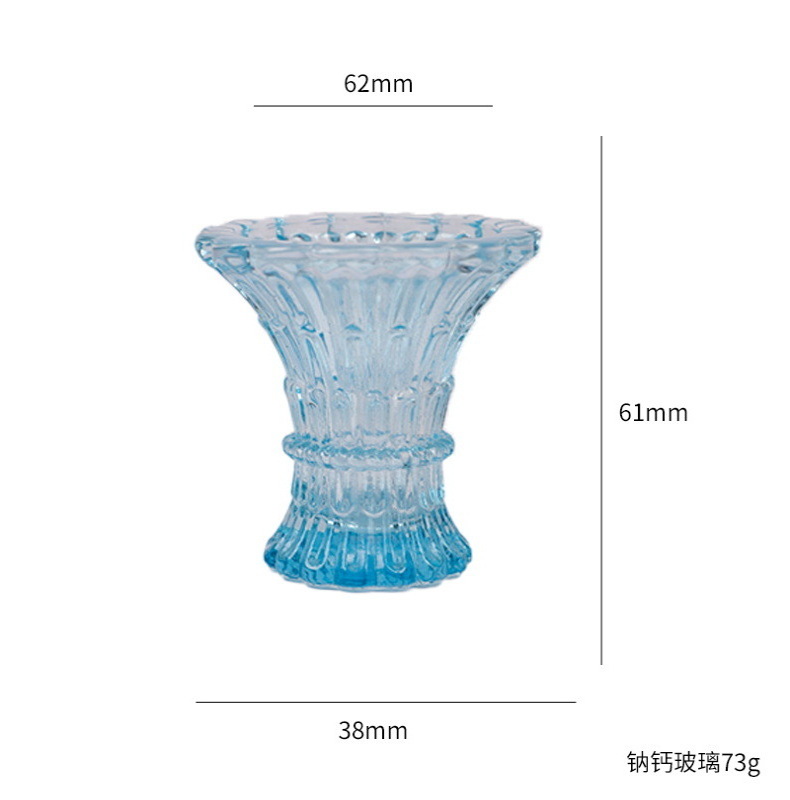 Factory Candlestick Holder Religious Activities Candle Stand Decorative Small Glass Vase Wedding Candle Holders