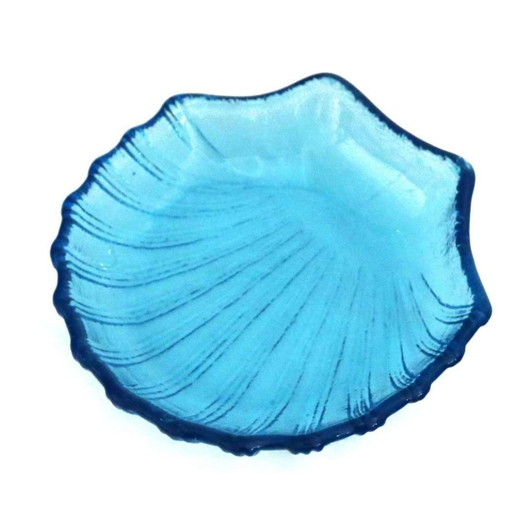 Original Wholesale New Design Colorful Fish Shell Shape Glass Bowl Clear Glass Plate