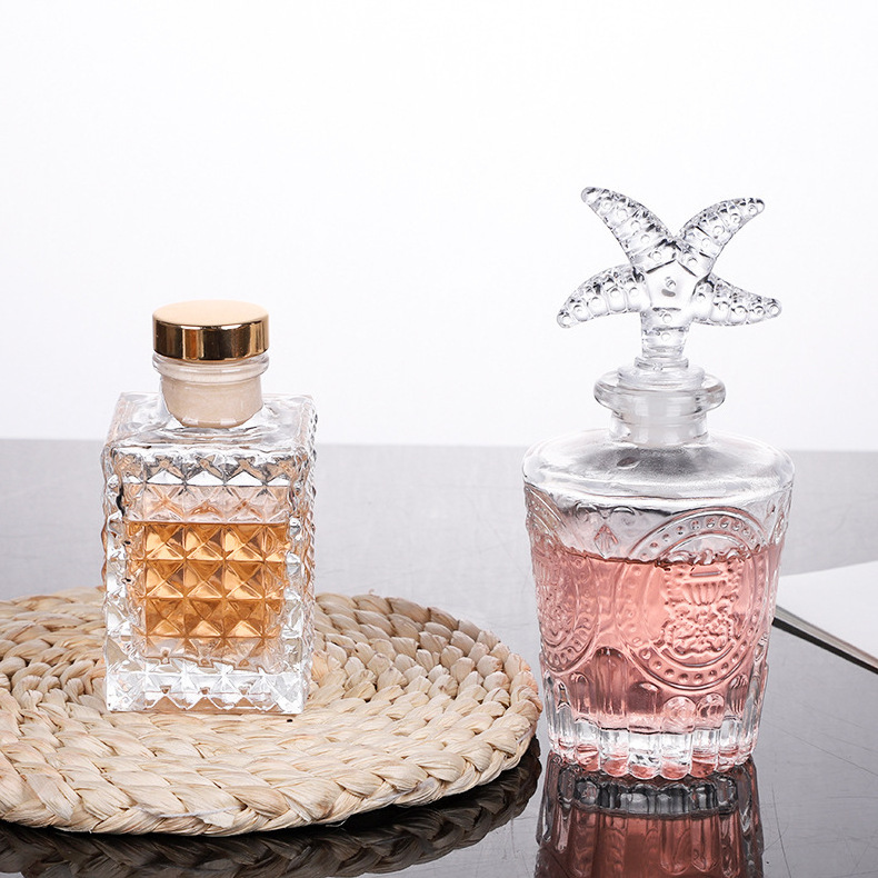 Fire Free Aromatherapy Bottle DIY Rattan Dried Flower Diffuser Container Perfume Glass Bottle