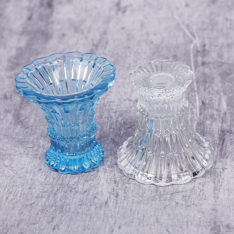 Factory Candlestick Holder Religious Activities Candle Stand Decorative Small Glass Vase Wedding Candle Holders