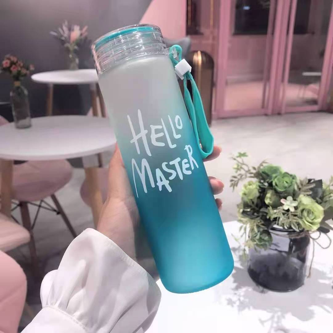 Colorful Wholesale Colorful Glass Water Bottle Frosted Drinkware Cheap Glass Camp Water Bottles