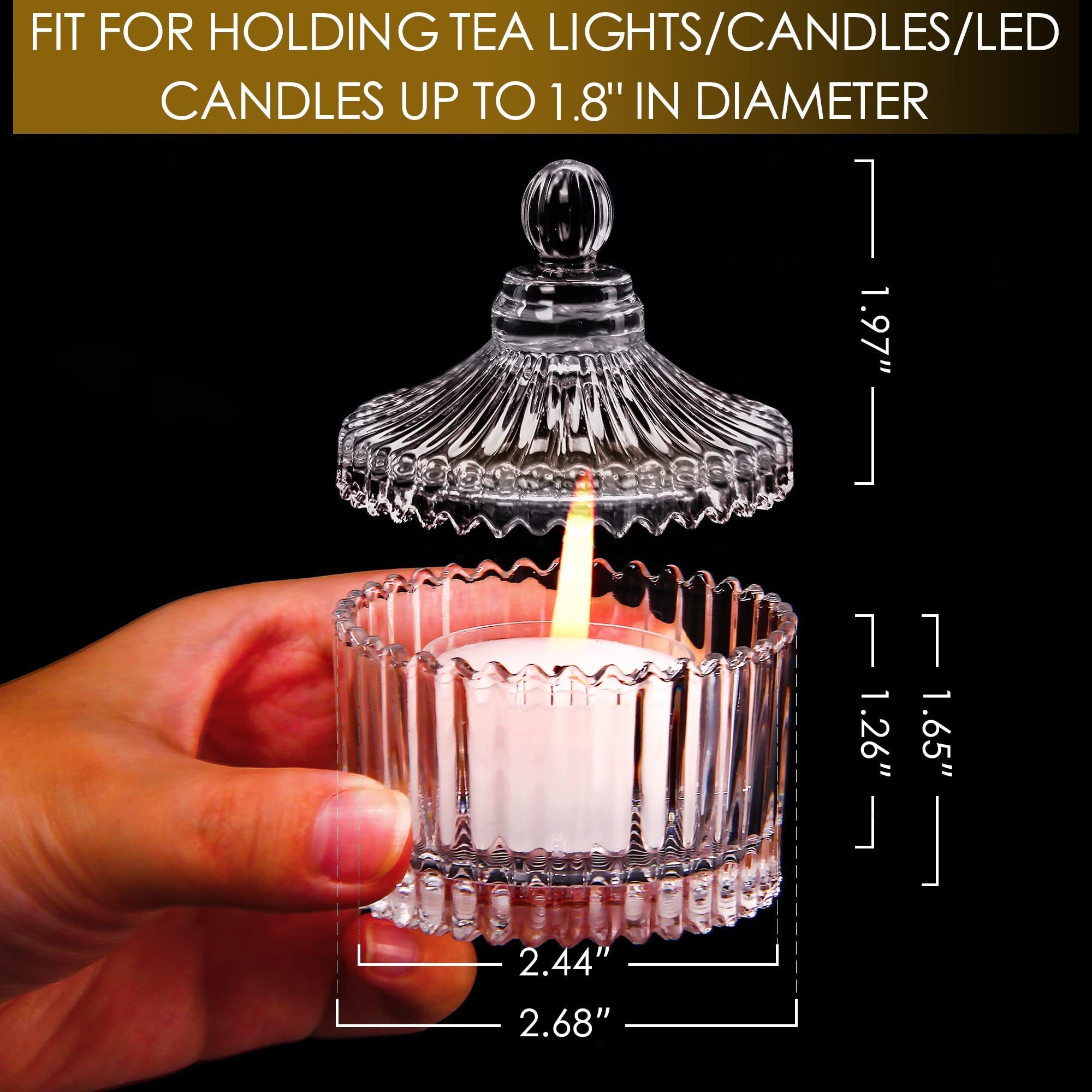 Custom wholesale matte candle vessels embossed candle Holder Mini Wedding Glass candle container jar