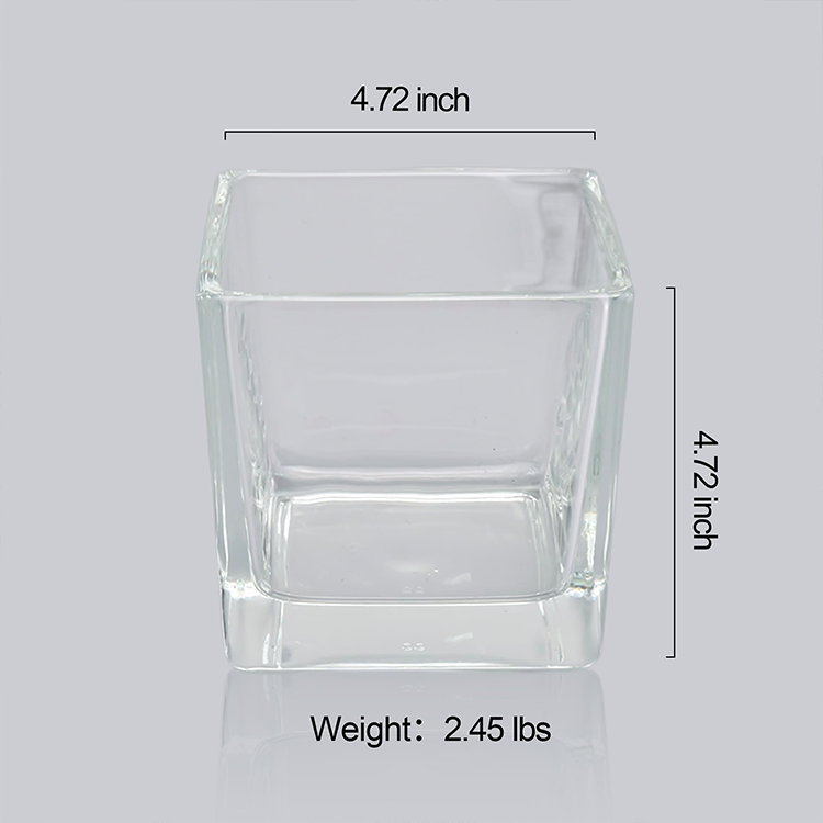 transparent crystal vintage round small clear cheap square glass bud vase flower home deco wedding