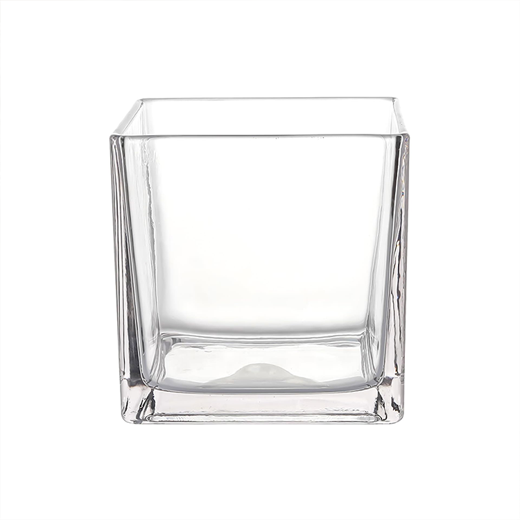 transparent crystal vintage round small clear cheap square glass bud vase flower home deco wedding