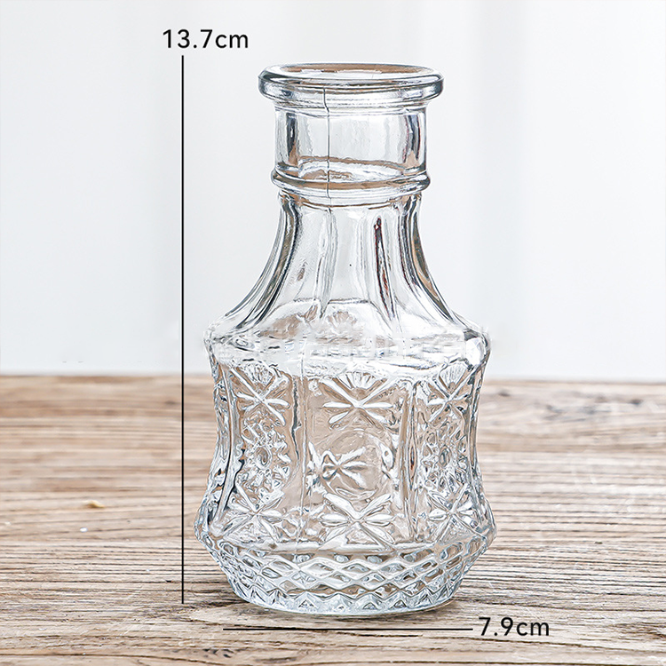 European relief products flower arrangement flower device hydroponic plant container bottle mini glass vase