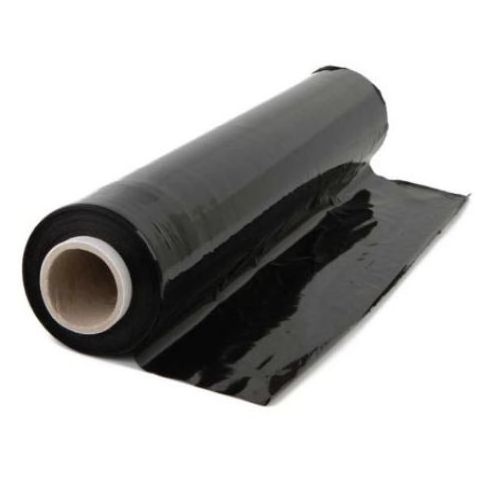 Wholesale Black 50cm Plastic Roll Hand PE Pallet ogistics film usage stretch film black rolls pallet stretch wrap 400mm x 200m