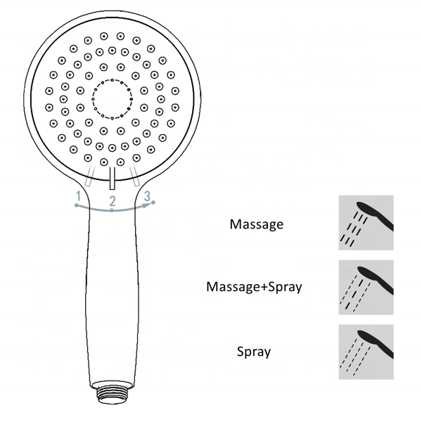 304 Stainless Steel Shower Head Pressurized Bath Shower Rain Bathroom Household Hand Shower