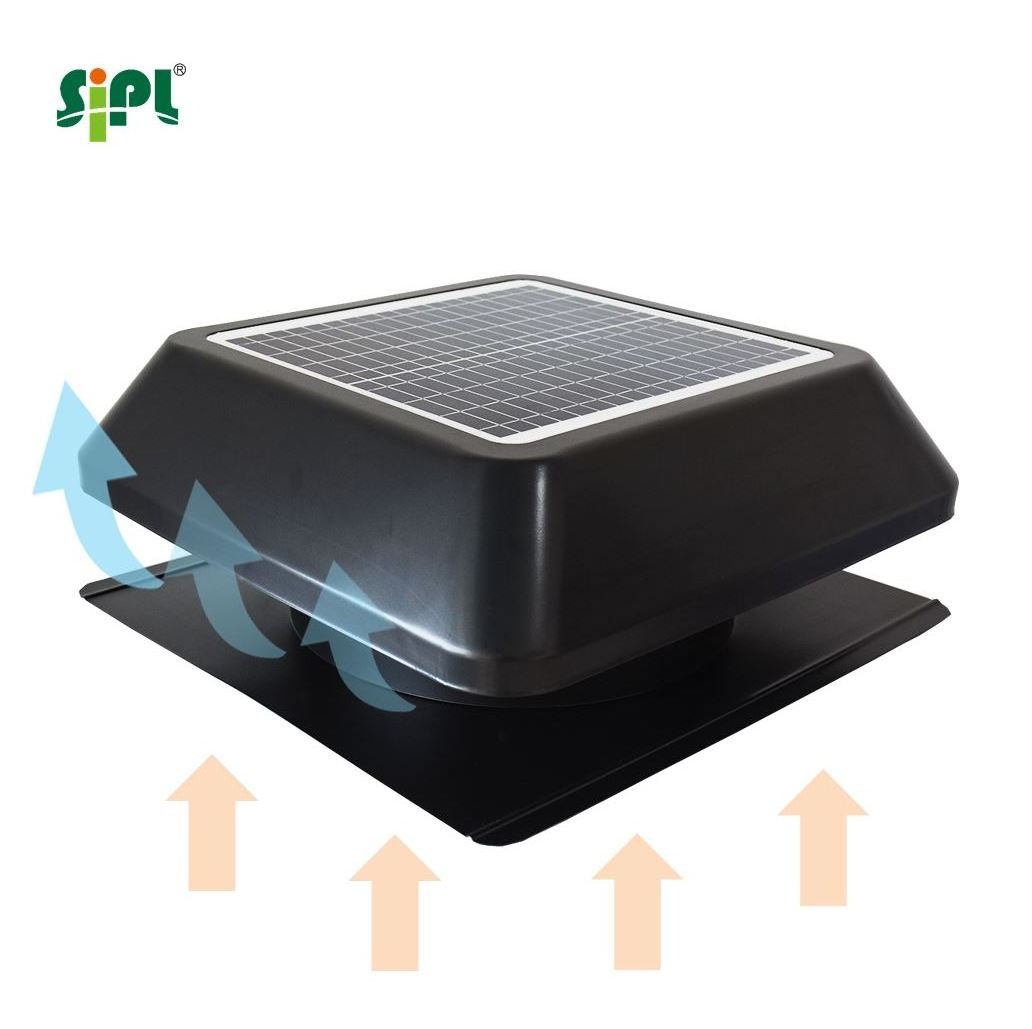 25W 14'' monocrystalline solar panel powered excellent brushless DC motor solar roof ventilation attic vent heat air exhaust fan