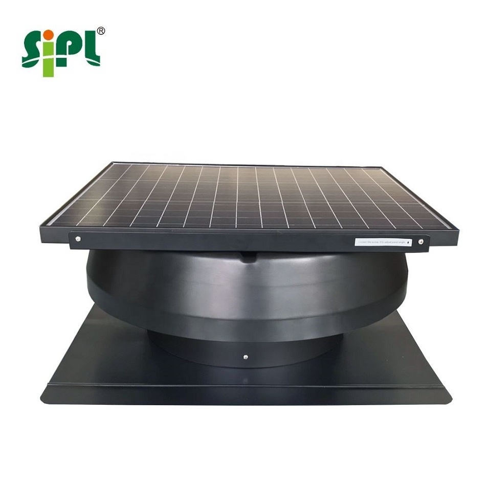 High Efficient Powerless Roof Turbine Ventilator Industrial Exhaust Fan 60W Solar Powerful Attic Roof Extractor Ventilation Fan