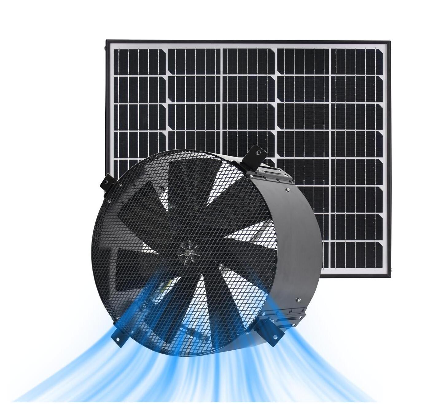 40W brushless DC powerful solar axial air extractor fan tools hvac system solar air conditioner industrial evaporator fan