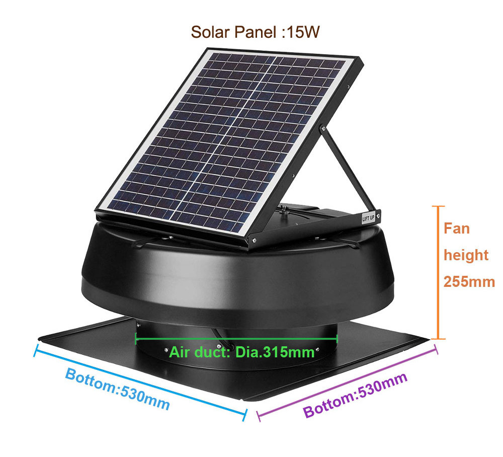 vent goods solar panel Garage Ventilation/Basement Ventilation Systems / Small Industrial Roof Exhaust Fan