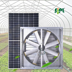 2024 Super Energy Saving Agriculture Greenhouse Farm Air Cooling Fan 440W Solar Powered Industrial Ventilation Poultry Exhaust F