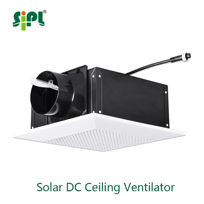 Green energy 40W solar powered inline ducted centrifugal type ventilation fan living room bathroom ceiling mounted exhaust fan