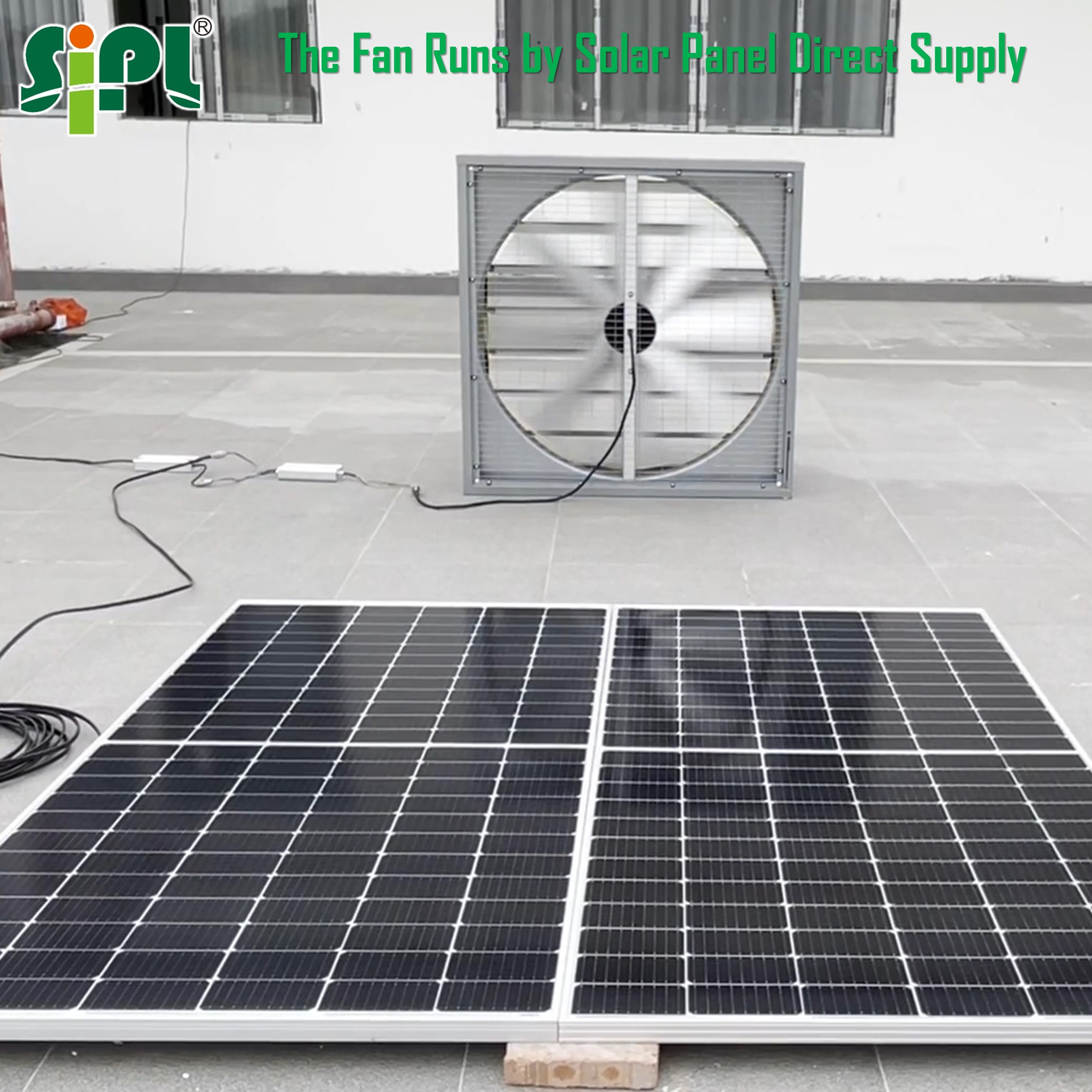 Agricultural Industrial Farm Poultry Ventilation Heat Extraction Fans Solar 36VDC Motorized 48' Giant House Wall Exhaust Air Fan