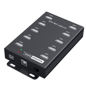 Sipolar A-300 10 port usb 2.0 hub for refurbished phones aluminum usb hub charger