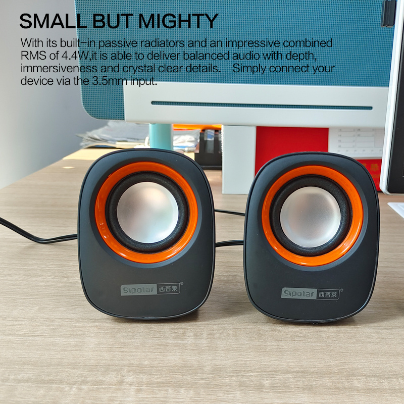 Portable Usb Mini Wired Speaker 2pcs Desktop Laptop Small Speaker Outdoor  Gift Speaker 2.0 Mobile Phone Box