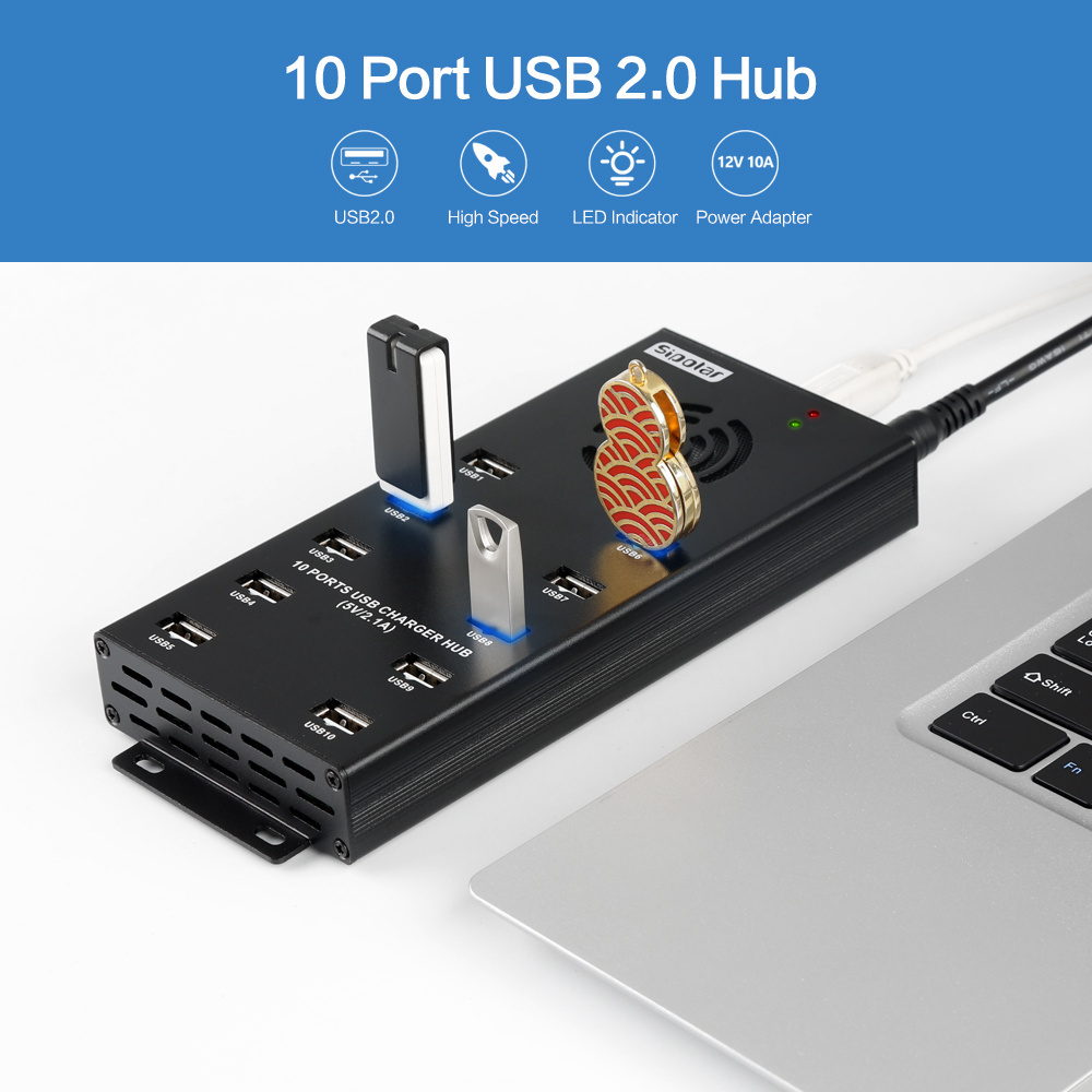 Sipolar Laptop Stand Smart Charging  10 Ports USB Splitter Power Adapter Refurbished phone Hub Usb 2.0 4 Port Usb Hub