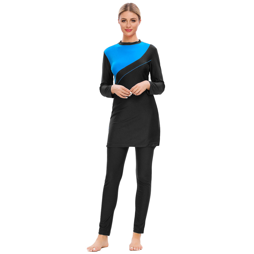 Tracksuits Turkey Muslim Women Sportswear Full Cover Swimsuit Plus Size Burkini Islamic Clothing 3-Pieces Swimwear