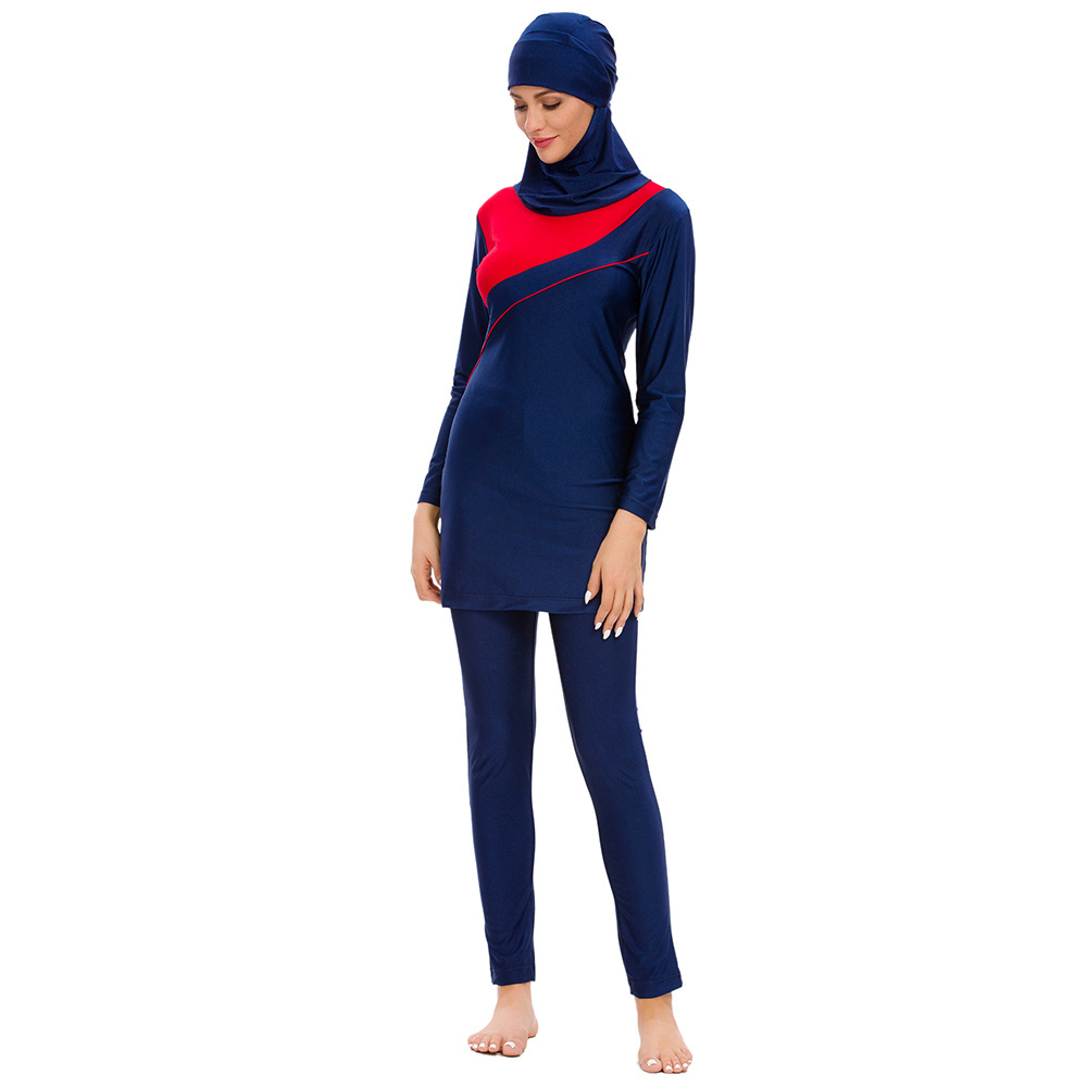 Tracksuits Turkey Muslim Women Sportswear Full Cover Swimsuit Plus Size Burkini Islamic Clothing 3-Pieces Swimwear