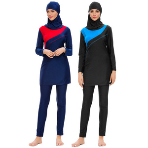 Tracksuits Turkey Muslim Women Sportswear Full Cover Swimsuit Plus Size Burkini Islamic Clothing 3-Pieces Swimwear