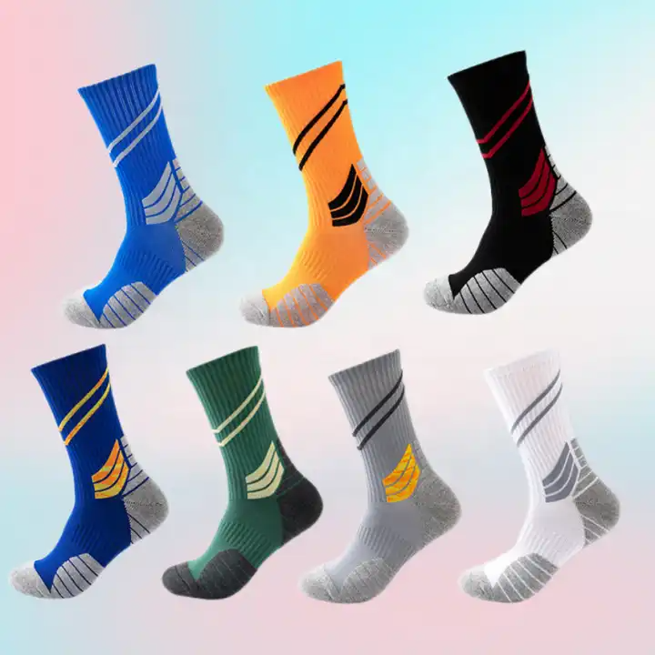 Custom Soccer Athletic Sport Football Grip Socks for Men Women Professional Training Long Tube Absorbent Glue Basketball Socks