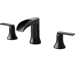 Brass black bathroom sink faucet 3-hole universal bathroom faucet