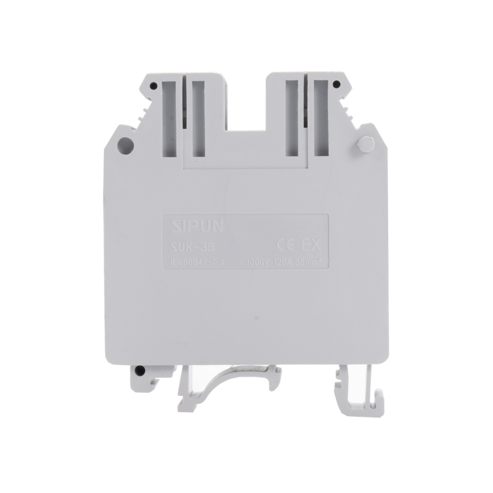 SUK-35 Screw Terminal Block Panel Mounted 1000V Din Rail Terminal Connector UK35 Feed Through Terminal Block