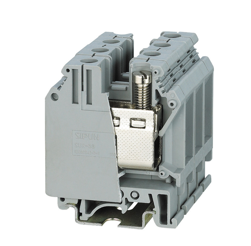 SUK-35 Screw Terminal Block Panel Mounted 1000V Din Rail Terminal Connector UK35 Feed Through Terminal Block