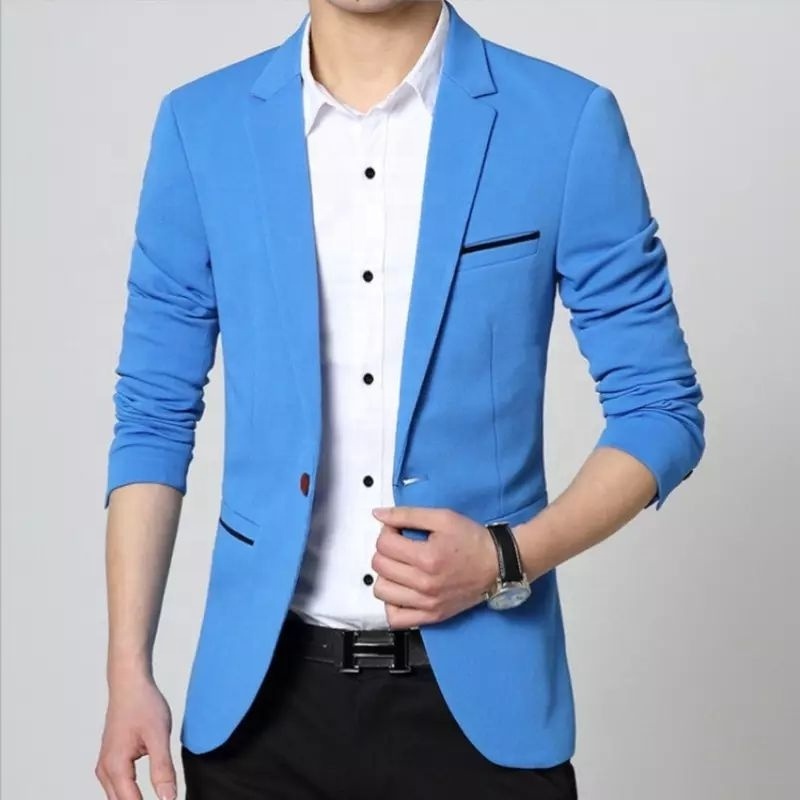 Men Business Cmenal Clothing Knitted Regular Fit Polyester Blazer Men'S Suits Elegant Clothing Jacket For Men