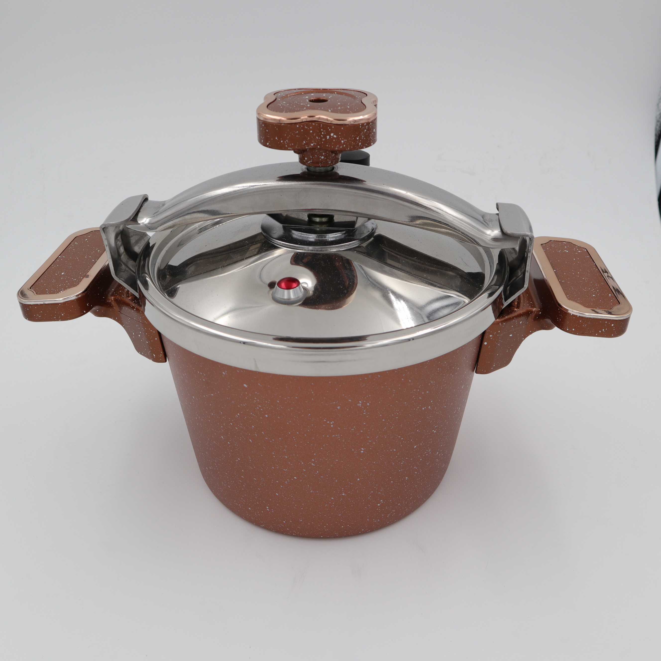 Factory cheap price Marble coating pressure cooker aluminum alloy with non stick coating Quick pot 3/4/5/7/9 L