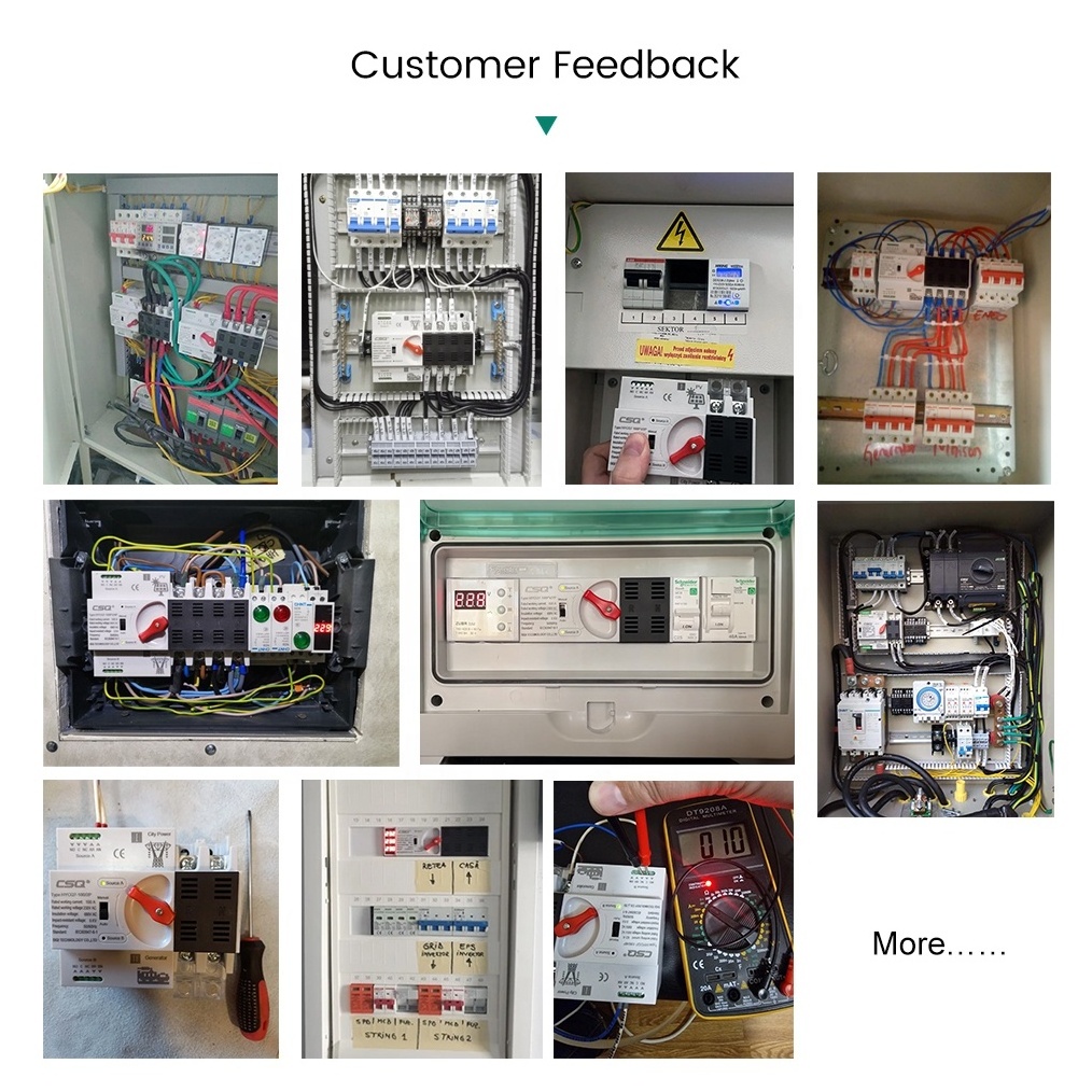 CSQ HYCQ7-100 Changeover ATS Single Phase 2P 4P 63A 100A  Low Voltage  AC 220V 63Amp Dual Power Automatic Transfer Switch