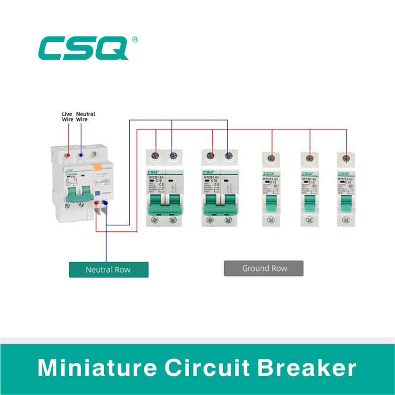 CSQ Good Price 63A ac HYCB1(DZ47 ) General Switch 32A 40A Miniature Circuit Breaker 1p 2p 3p CE CCC CB Pole Mini MCB Breaker