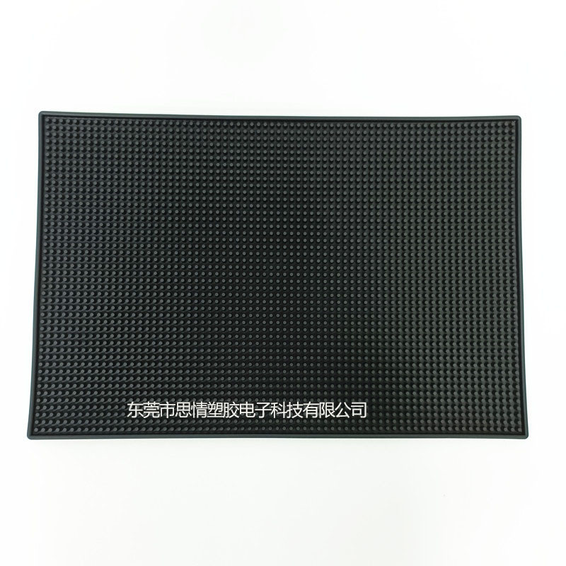 Hot selling recommended 45*30cm white border PVC bar mat cheap price cost-effective custom bar mat waterproof non-slip bar mat