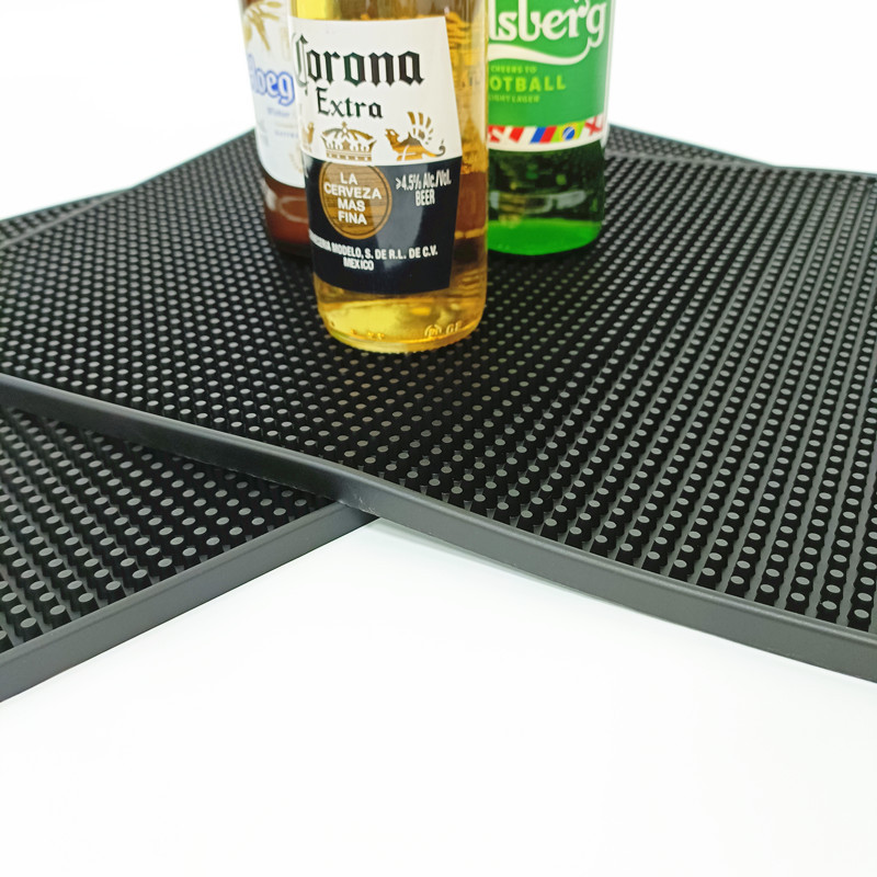 Hot selling recommended 45*30cm white border PVC bar mat cheap price cost-effective custom bar mat waterproof non-slip bar mat